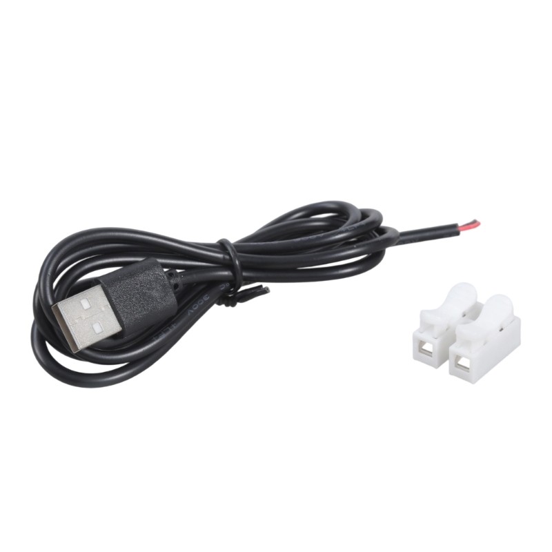 Solderless USB 2Pin Charging Cable 5V Power Cord for Fan Lamp Toy Projects gallery
