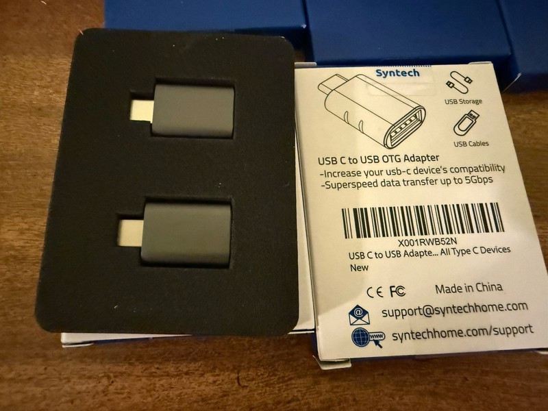 10 USB C TO USB OTG (blue Box) & 14 B UBS C (F) TO USB (M) Adapters (24) Total gallery