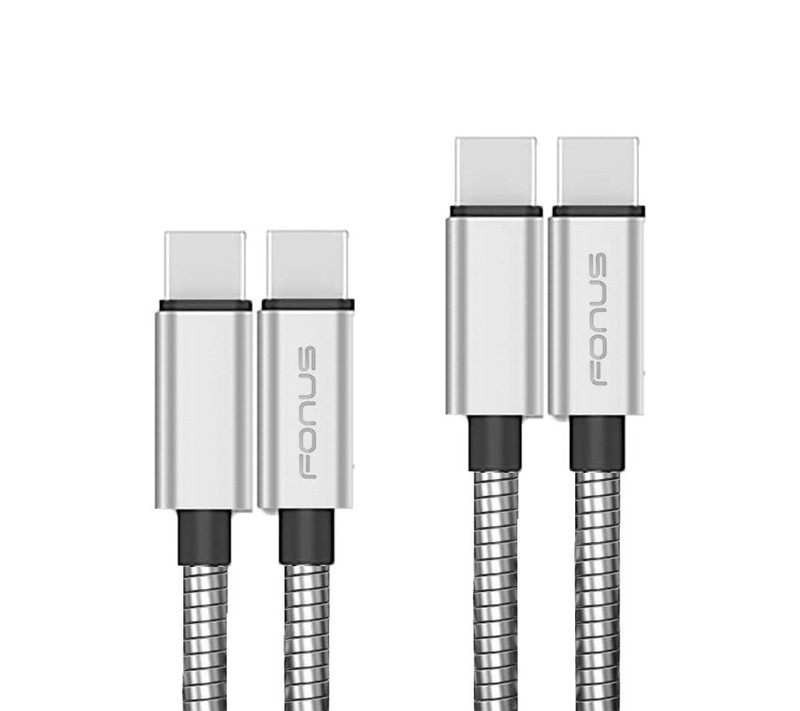 For TCL K33/K32 5G – 3ft and 6ft Long Metal PD USB-C Cables Fast Charge TYPE-C