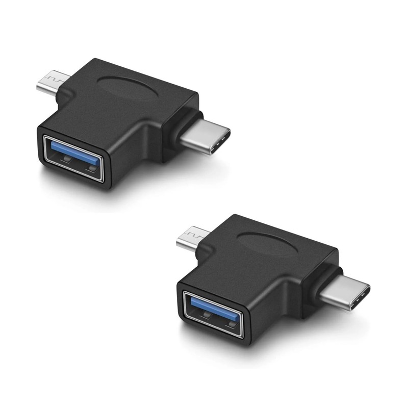 2-in-1 OTG USB 3.0 Adapter USB Female To Micro-USB Male and Type C Male Connecto gallery