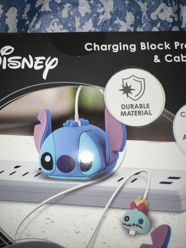DISNEY STITCH & SCRUMP CHARGING BLOCK PROTECTOR & CABLE BYTE gallery