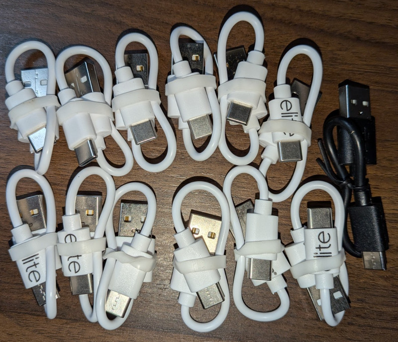 USB C Cables Short 3 inch Bundle Lot of 13