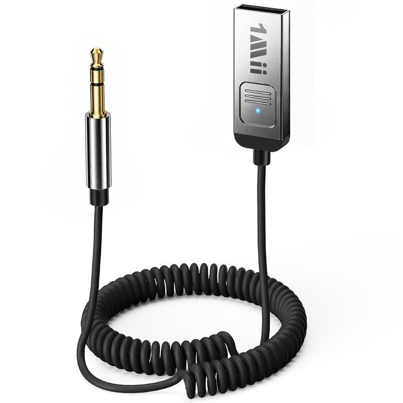 Aux Bluetooth 6.0 Car Adapter, 3.5mm Bluetooth Receiver for Car Audio Home St…