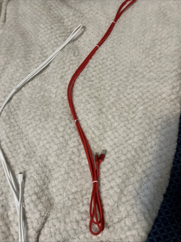Red Braided USB to USB-C Charging Cable its brand new never used 16ft charger gallery