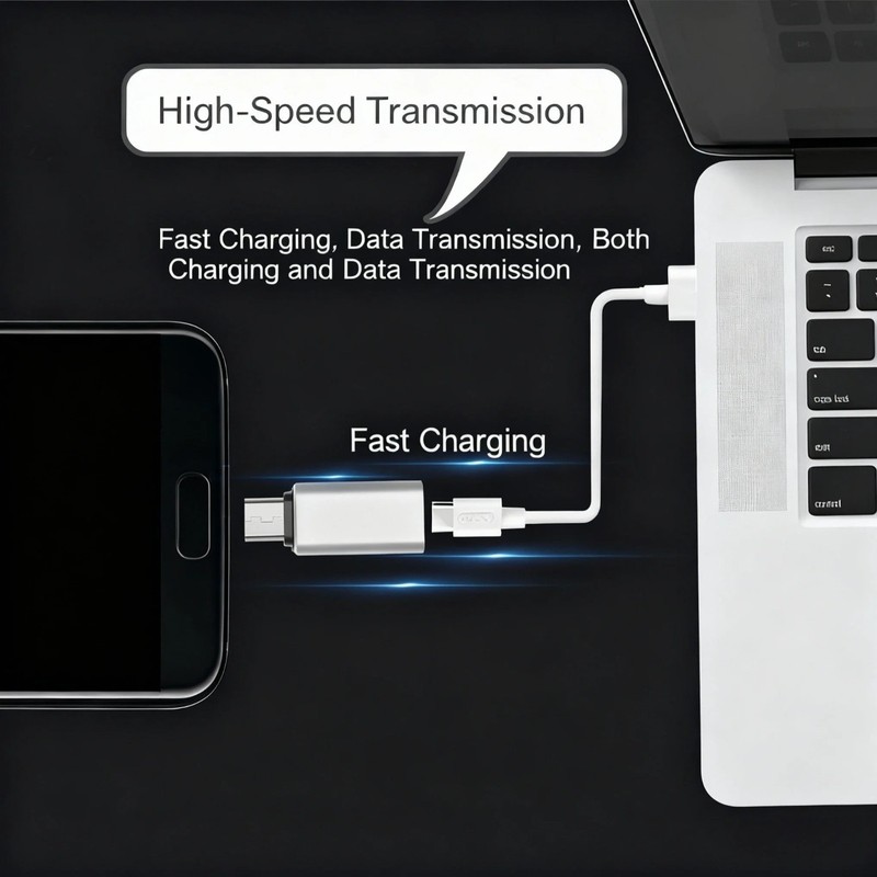 2x Type C Female to Micro USB Male Port Converter Charge Data Sync Adapter Lot gallery