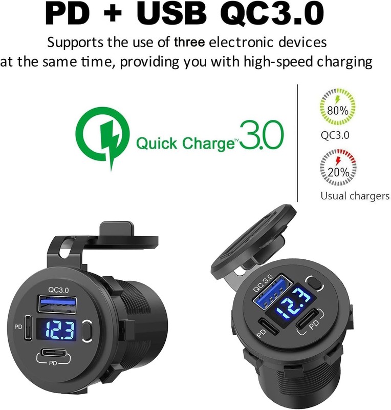 Waterproof USB C Charger for Vehicles gallery