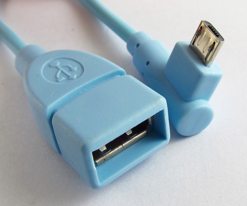 10x Left Angle 90D Host OTG Adapter Cable Micro 5pin USB male to USB 2.0 Female gallery