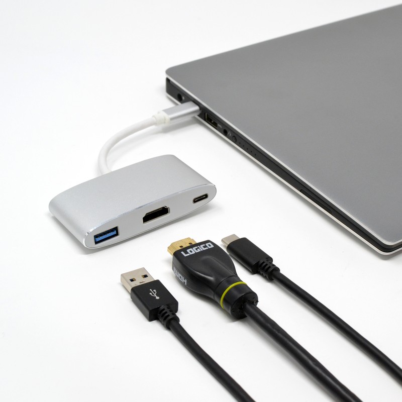USB Type C Hub Adapter to HDMI 4K/USB 3.0/USB C, 3.1 with Fast Charging Port