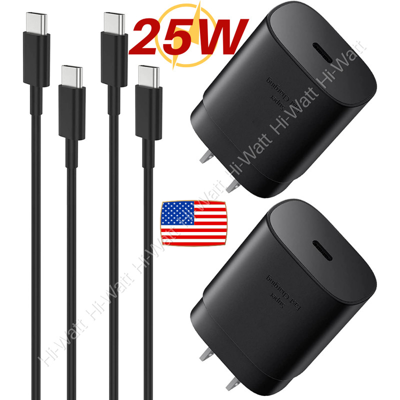 25W Super Fast Wall PD Charger Type USB-C For Samsung Galaxy Note 10 S22 S21 S20