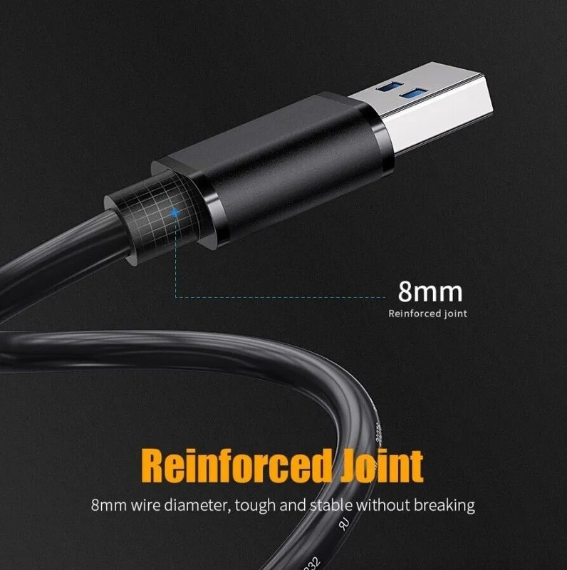 USB 3.0 A Male To A Male Cable Data Transfer Super Speed Power Charger Metal 6FT gallery