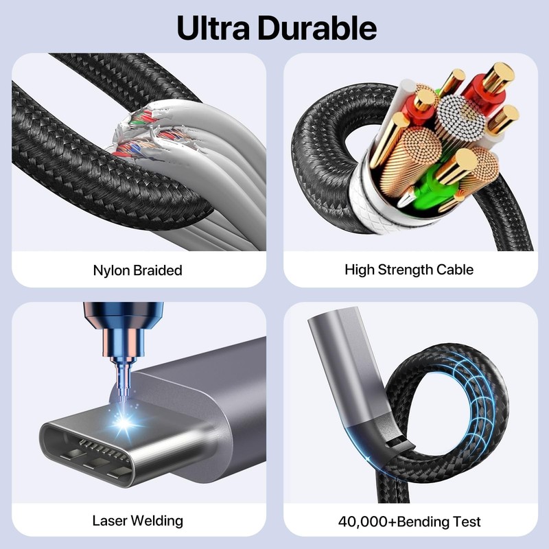 USB C Splitter 1 Female to 2 Male Y Cable for Charging Only 27cm Durable gallery