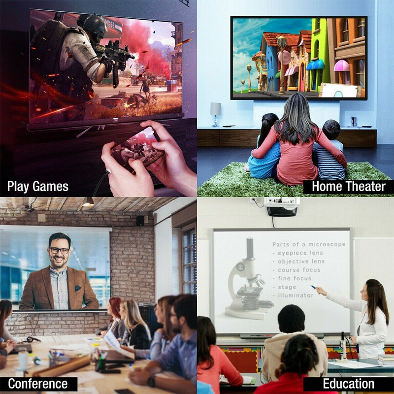 USB HDMI Cable 1080P Phone to Digital TV HDTV AV Adapter For iPhone iPad Android gallery
