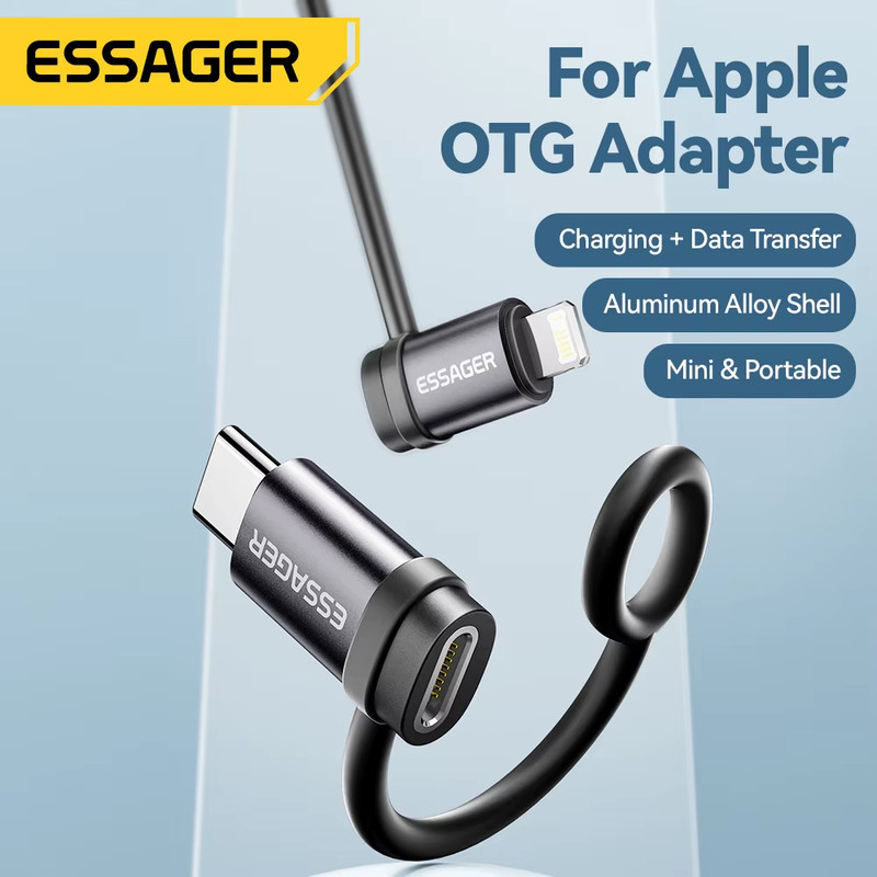 Essager Lighting To Type C Adapter 3A Fast Charging IOS Female to Type-C Male C gallery