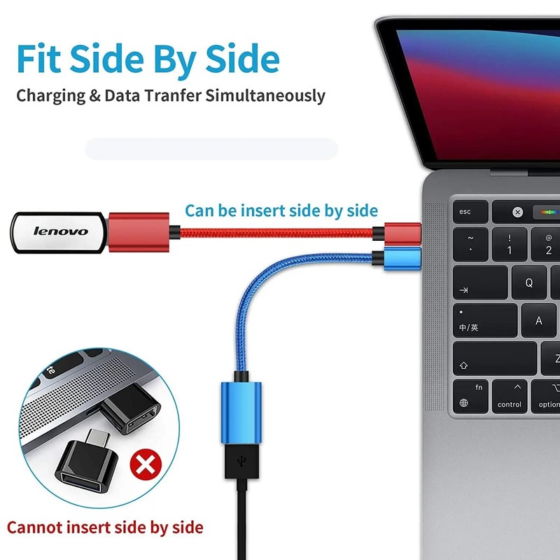 USB-C Type C Male to USB 3.0 Type A Female OTG Adapter Converter Cable Cord gallery