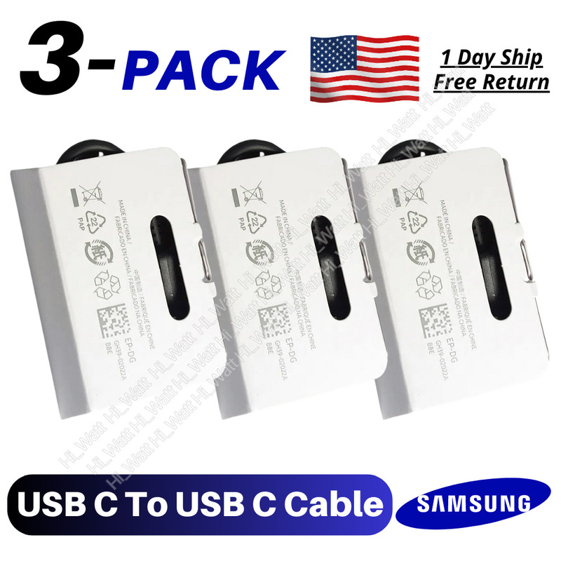 3Pack Type USB-C Super Fast Charger 3FT Cable For Samsung Galaxy S20 S21 S22 S10