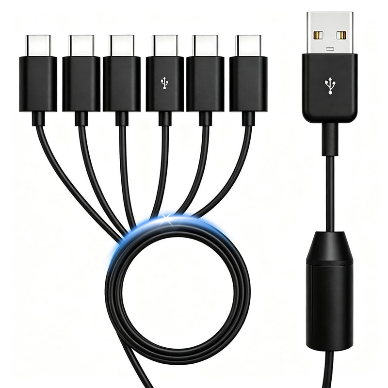 USB C Splitter Type-C Multi Charging Cable USB a to USB C Cable 1