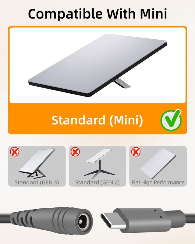 100W PD USB C to Mini DC 5.5mm x 2.1mm Power Cord up to 100W,18AWG Type C Mal... gallery