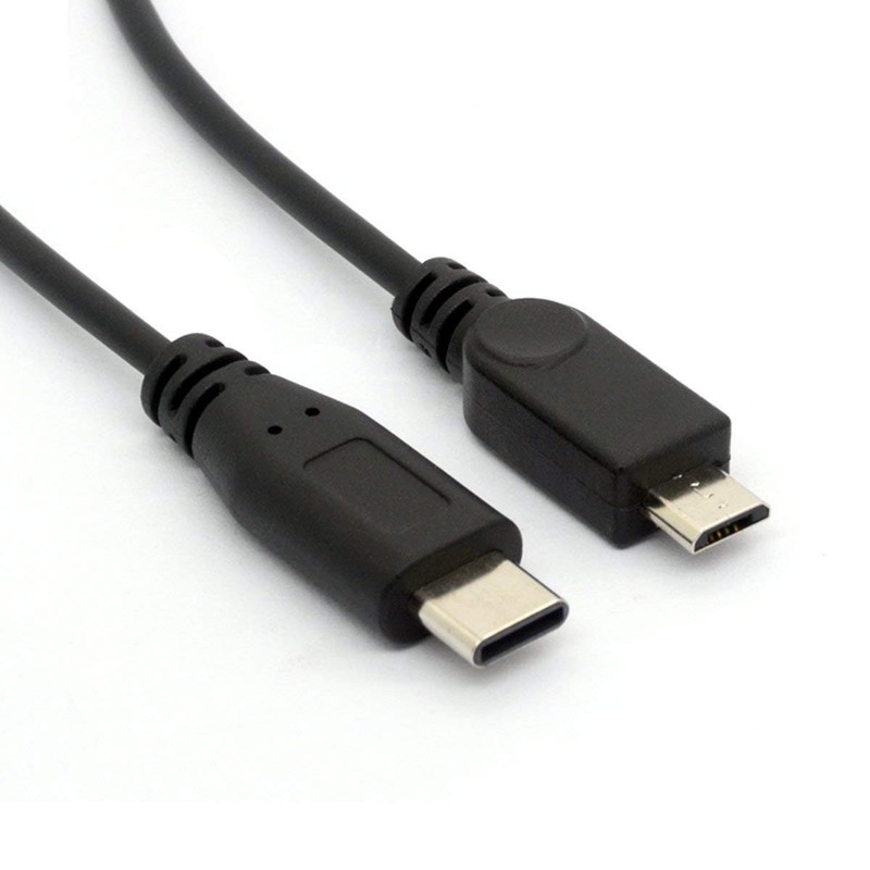 Micro USB Female to USBC Male + Type-C Male Charge Cable Extension gallery
