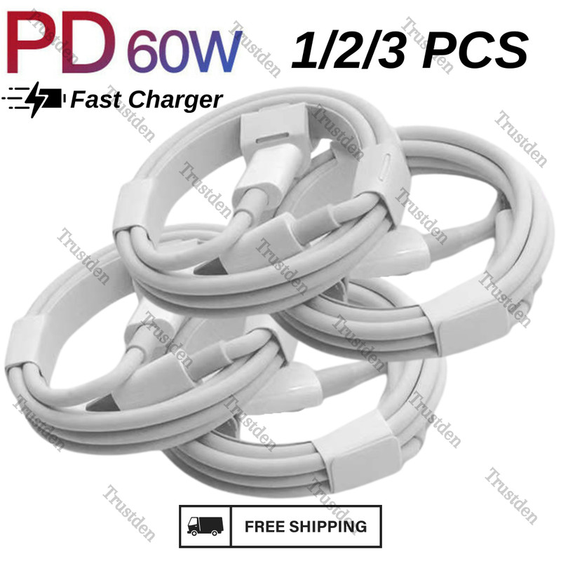 PD USB C to USB C Fast Charger Adapter Cable For Android iPhone 15 Pro Macbook