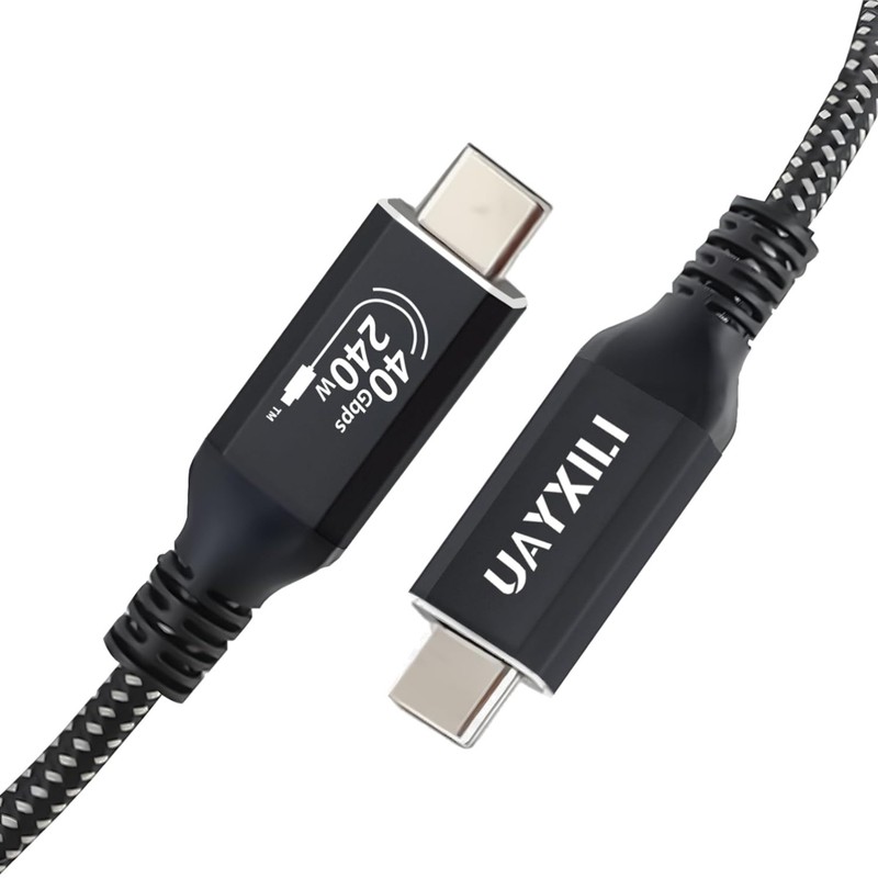 10FT USB 4 Cable for Thunderbolt 4, 240W Fast Charging & 8K Video