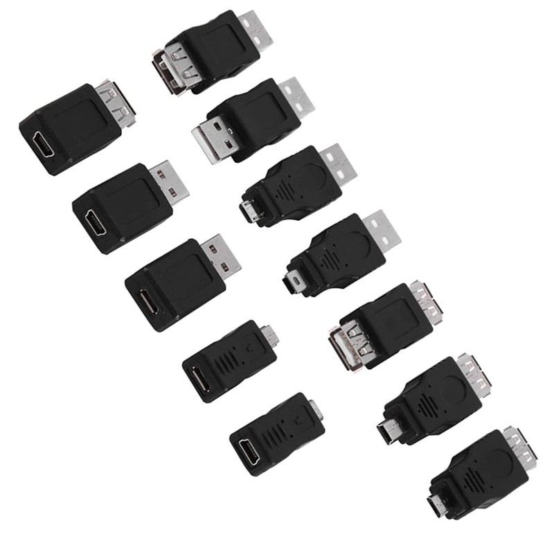 Watris Veiyi 12PCS USB OTG Adapter Kit - Multiple USB2.0 Male to default gallery