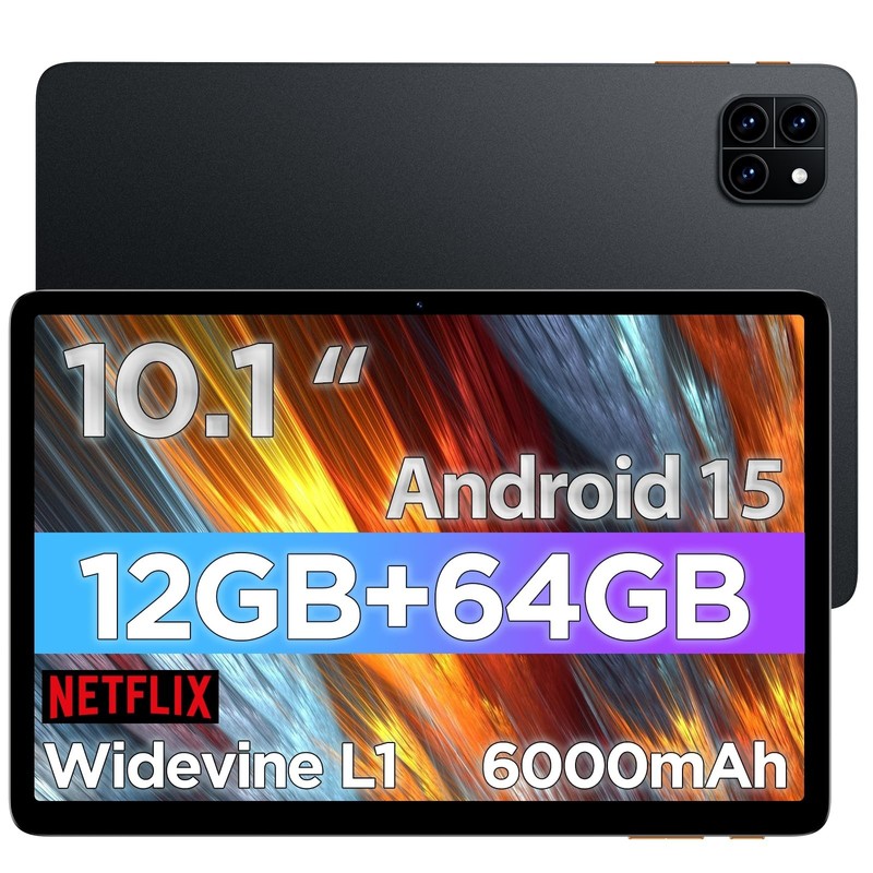 Android Tablet, 10.1 inch Android 15 Tablet, Octa-core, 2 Years Protection, R…