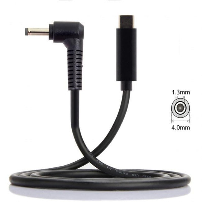 CY Cable Type C USB-C Input Source 65W to DC 4.0x1.3mm Power Charge Cable 19.... gallery