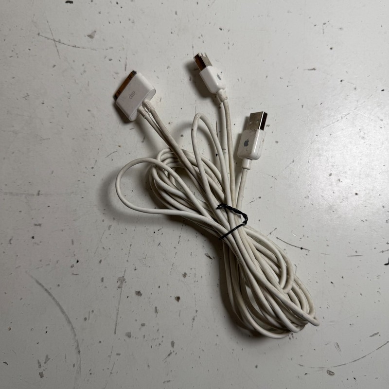 Apple White 30-Pin Dock Connector USB & FireWire Cable for iPod & iPhone