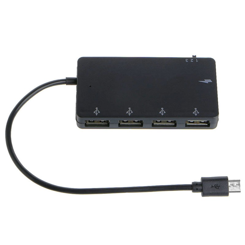 Micro USB OTG 4 Port Hub Power Charging Adapter Cable Supports OTG Hot Swap gallery