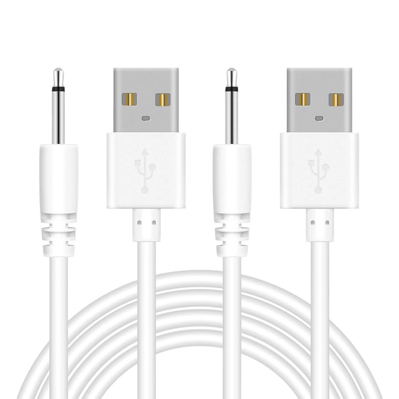 2 Pack Vibrator Charger USB to DC 2.5mm Fast Charging Cable Wand Adult Toys FAST