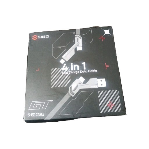 SHEZI 4-in-1 GT Fast Charge Data Cable – 5 Feet