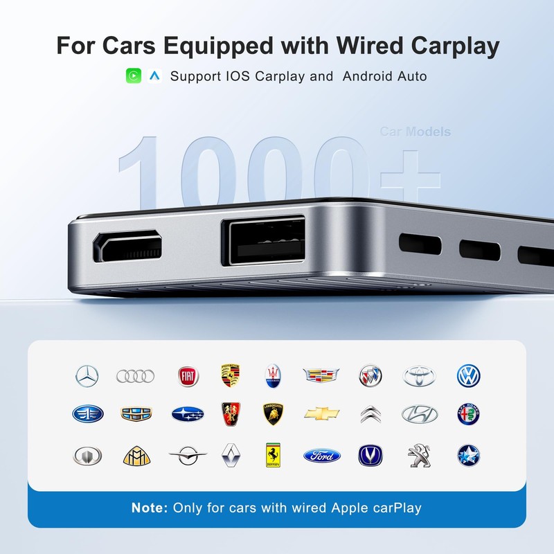 FAIMEE AI Box Wireless CarPlay Auto Adapter - Plug Play, Dual-Band WiFi, Bl... gallery