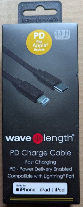 Wave Length PD for Apple Devices 3.3 ft. (1.0 m) Compatible With Light. Port
