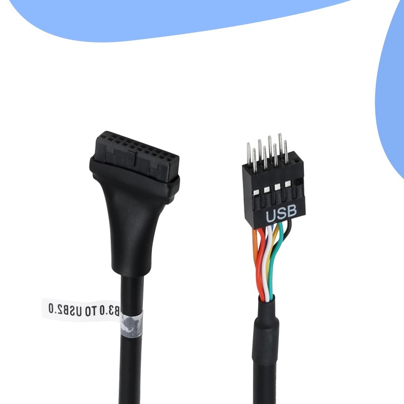 2 PCS USB 3.0 Motherboard Adapter Header Cable 19 Pin Female To 2.0 9 Pin gallery