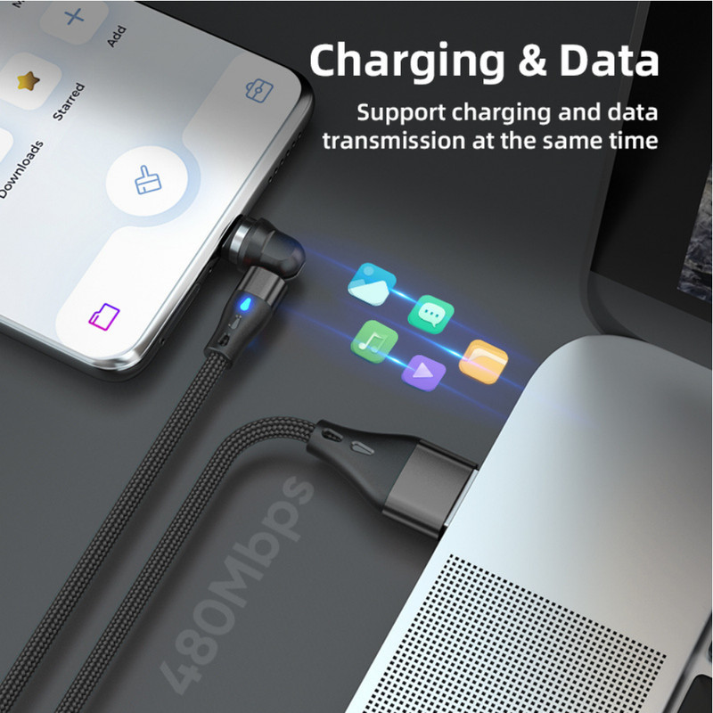 3 PACK Magnetic Phone Charger Fast Charging Cable For Micro USB/Type C/ iPhone gallery