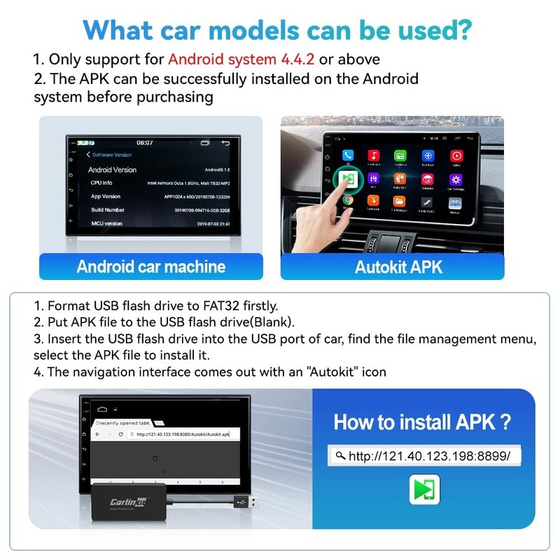 CarPlay Dongle only for Car with Android Head Unit System 4.4.2+,New Upgrade ... gallery