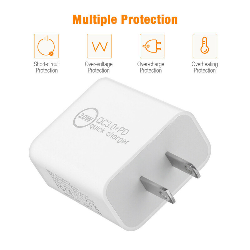 2X 20W QC3.0 USB C Fast Charger PD Power Adapter For iPhone 11 12 13 Samsung LG gallery