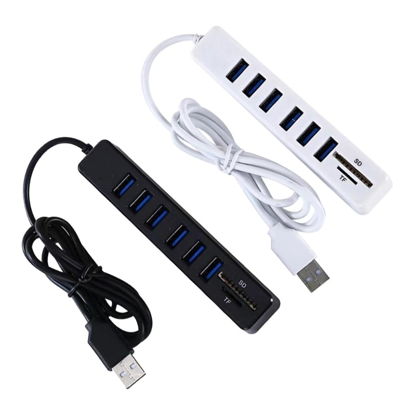 USB 2.0 Splitter with Overcurrent Protections 6 Port Safe Charging Hub for gallery