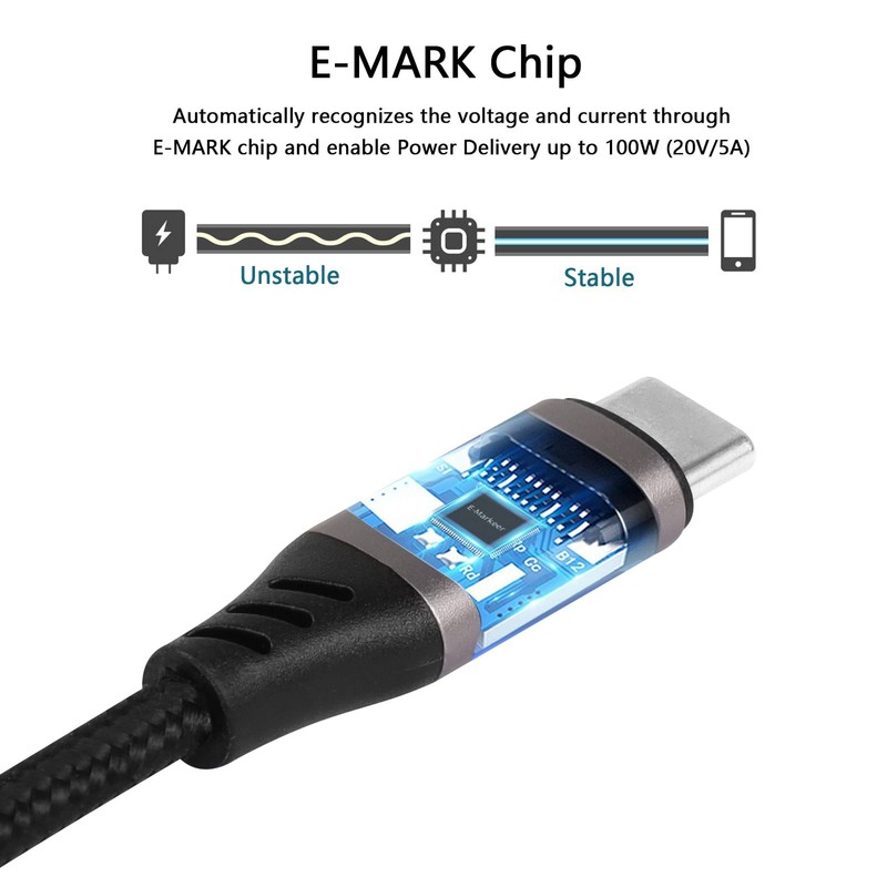 100W USB to USB Fast Power Cable,Supports UP to 5A 20V with 3PCS 5V 9V 12V DC... gallery