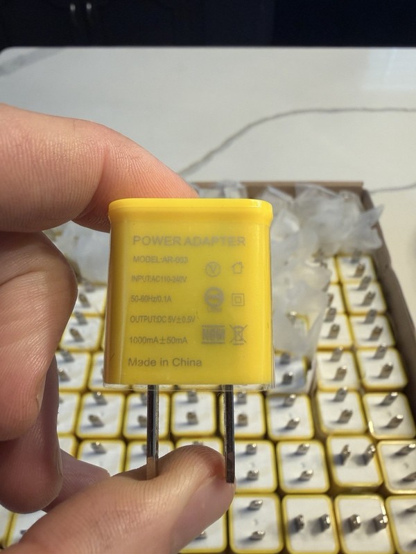 STANDARD USB TYPE A WALL PLUG ADAPTER Yellow Bulk 97 Each