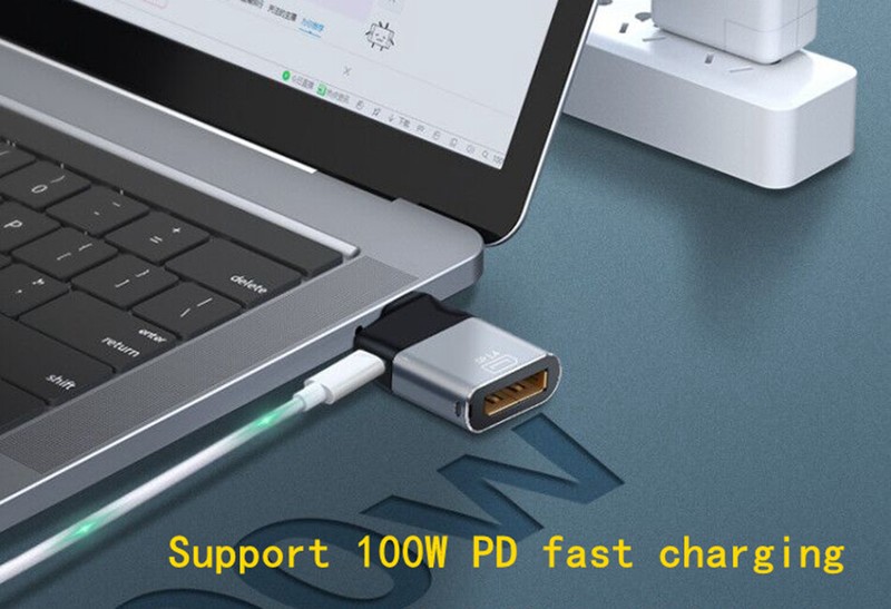 USB Type C Male to RJ45 Female Adapter 1000Mbps 65W PD Charge AndroidMacWin PnP gallery