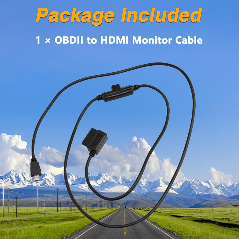 KPALAG OBDII to HDMI Interface Cable Monitor Cable Plug Compatible with Edge ... gallery