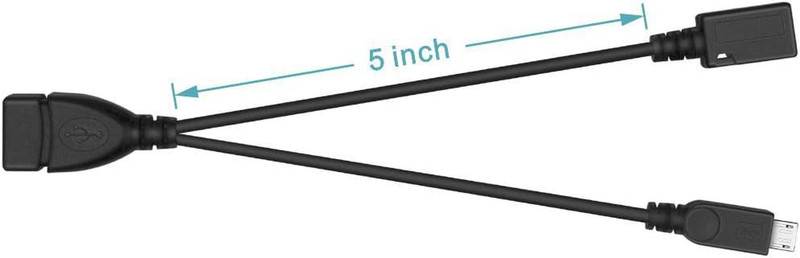 3Pack 2 in 1 OTG Cable for TV Stick with Power Cord USB Type a Female to Micro U gallery