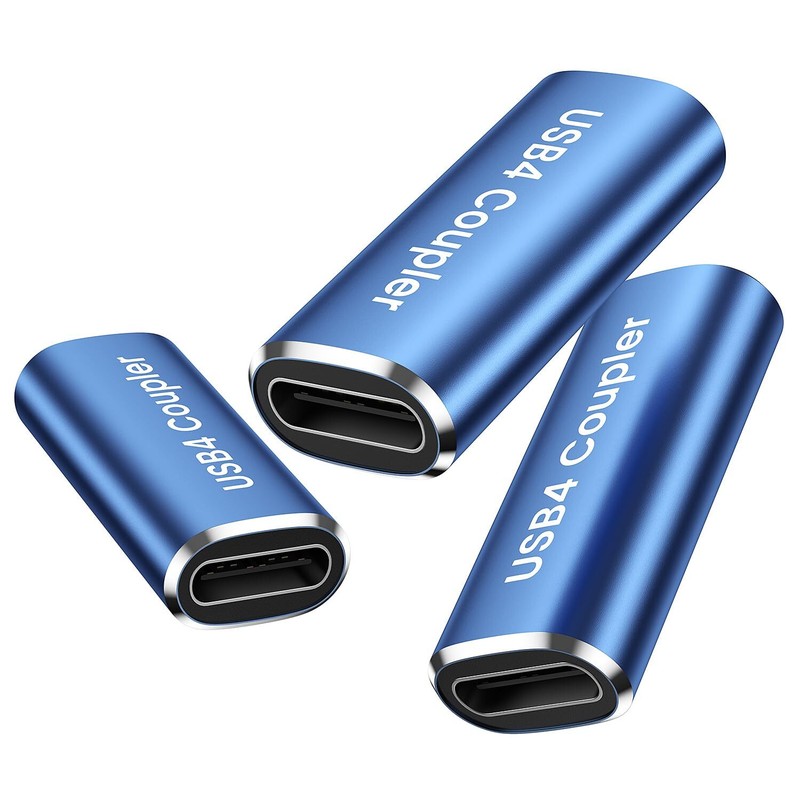 3 Pack USB C Female to Female Adapter 100W Fast Charging Data Extension