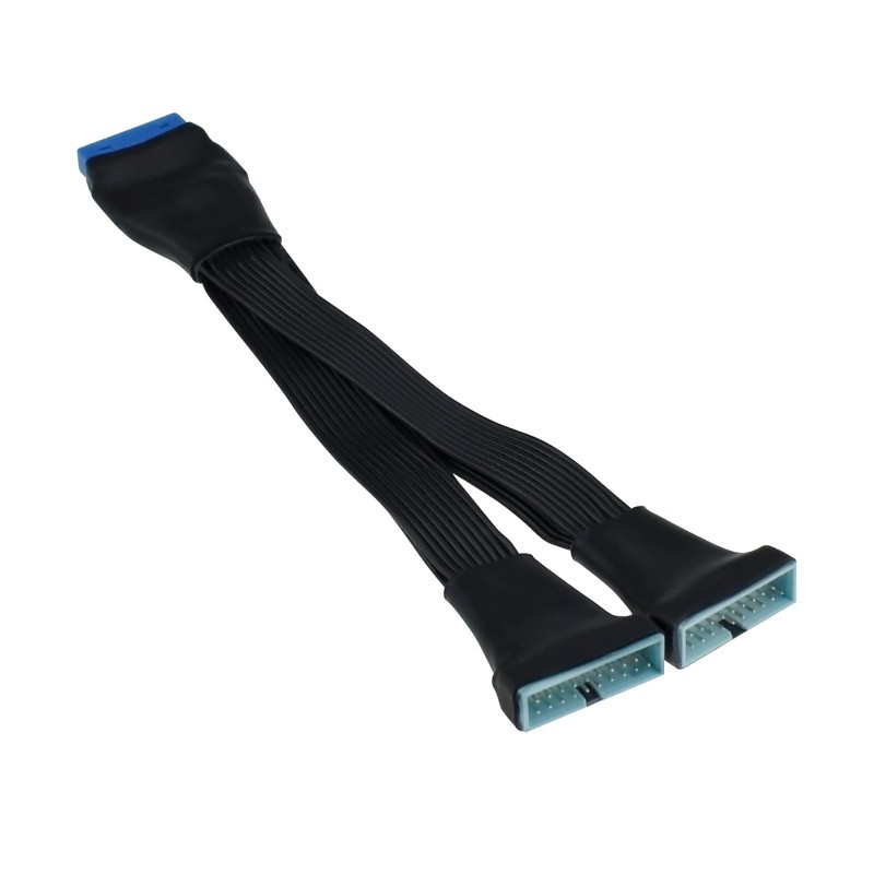 USB 3.0 Header Splitter Extension Cable, 19/20 Pin 1 to 2 Y Type Internal Ada…