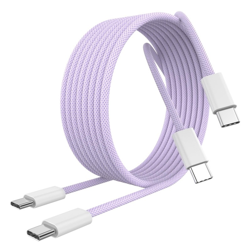 [MFi Certified] iPhone 17 16 15 Charger Cord 6FT, 2 Pack 60W 2P-6FT, Purple