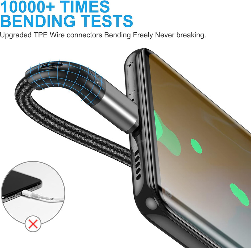 Extra Long 16FT USB Type C Cable Fast Charging,3Pack Premium Nylon Braided 3A Ra gallery