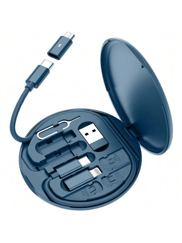 60w Fast Charging 5 in 1 USB Multifunctional Portable Cable storage Case Set