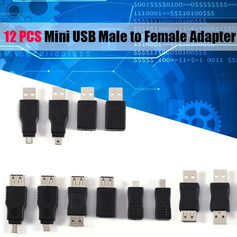 12PCS USB OTG Adapter Kit - Multiple USB2.0 Male to Female Adapter, Micro USB... gallery