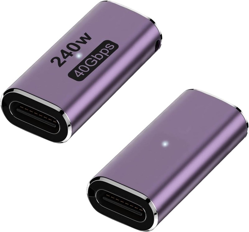 240W USB C Adapter 2 Pack - 40Gbps Fast Charging & 8K Video Output Connector gallery